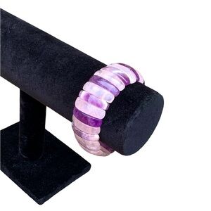 COPY🎉Host Pick🎉 Vintage Artisan Natural Amethyst & Rose Quartz Stretch Bracelet